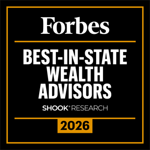 Award banner for Forbes Best-in-State Wealth Advisors 2026
